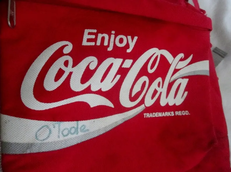 ENJOY COCA COLA BACKPACK Shoulder Rucksack Travel BAG RED Vegan Canvas