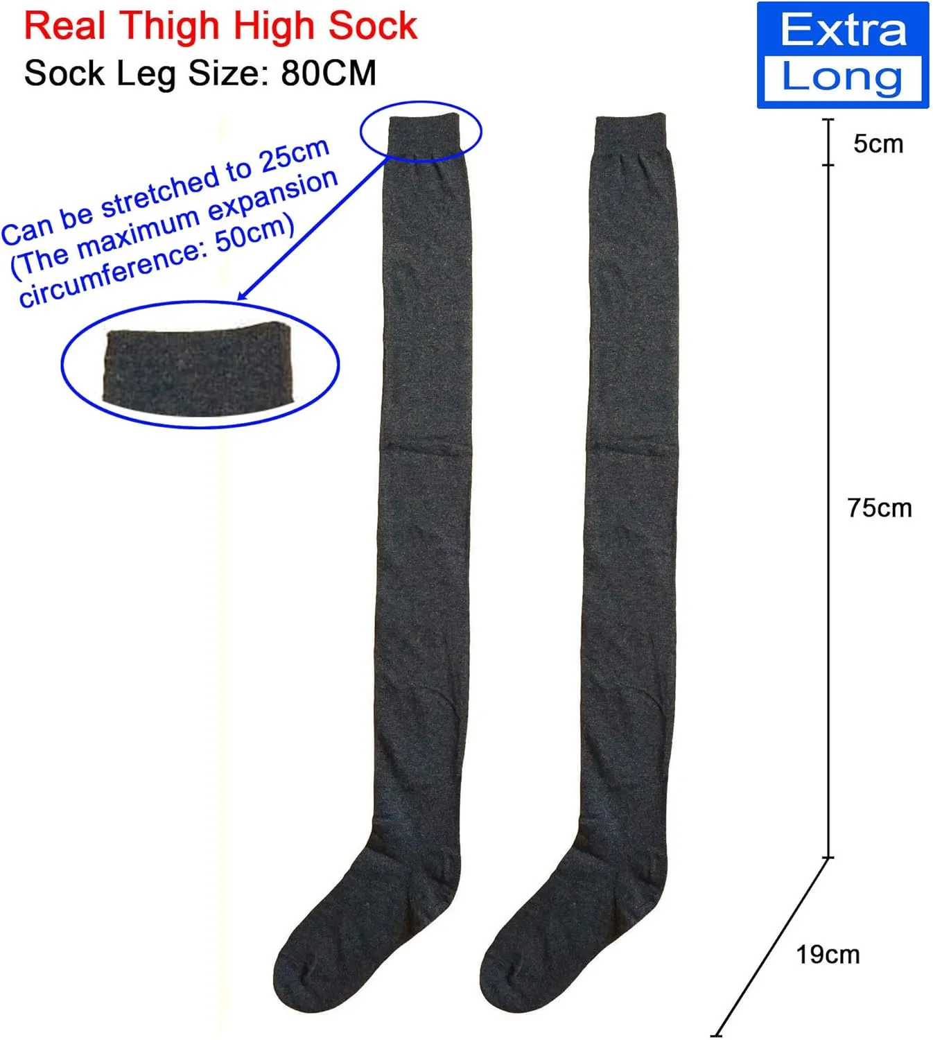 Extra Long Thigh High Socks for Womens, Winter Warm Long Socks,Leg Warmers Over the Knee High Boot Stockings