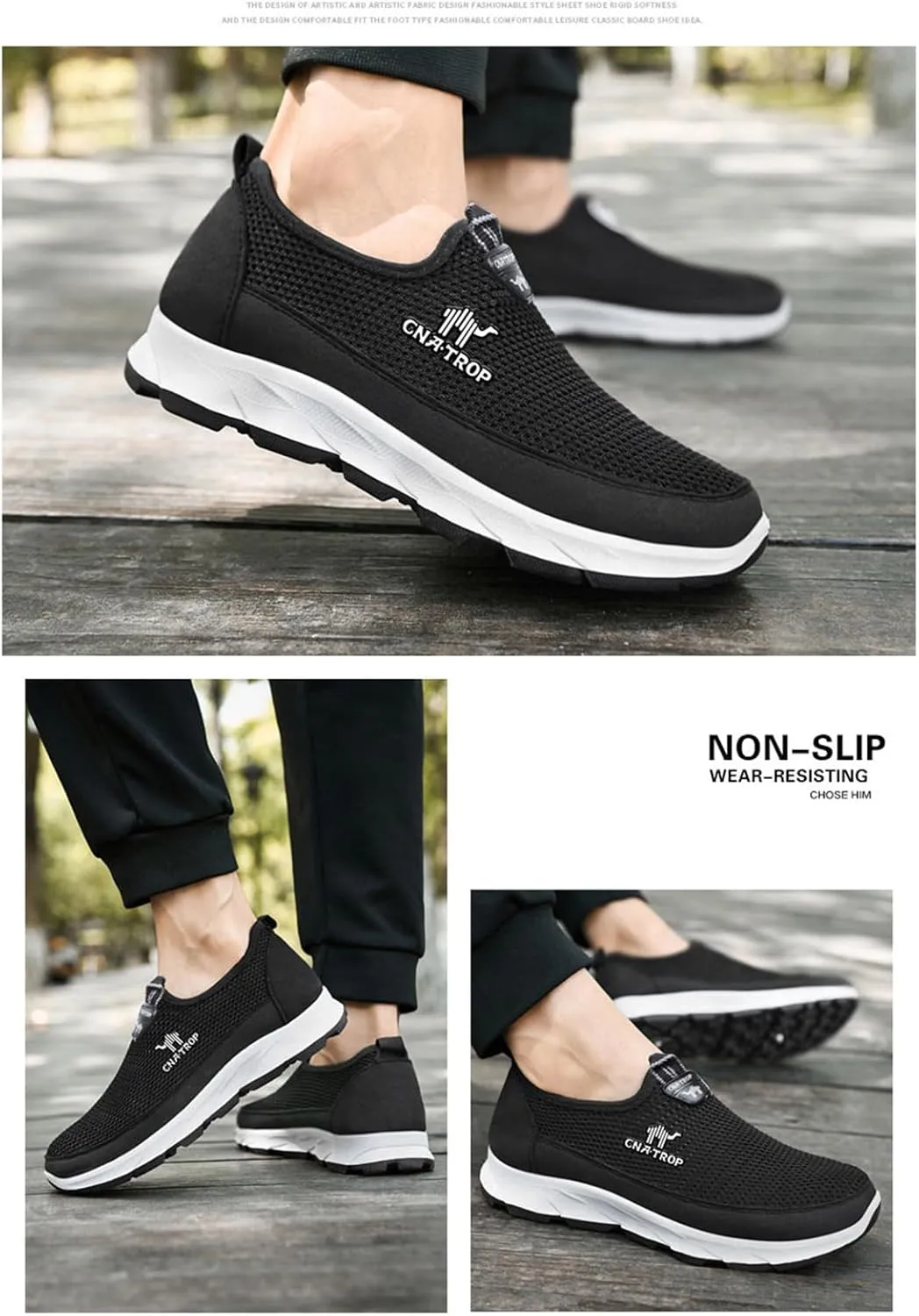 FAIRSOMA Men's Slip-on Breathable Mesh Walking Loafers,Summer Comfortable Non-Slip Loafers Fashion Outdoor Flats Sneakers Lightweight Soft Driving Casual Travel Boat Tennis Shoes