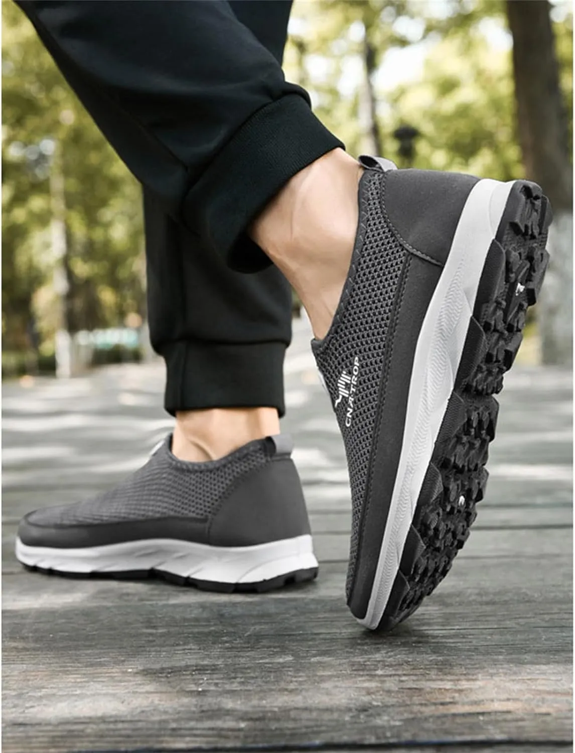 FAIRSOMA Men's Slip-on Breathable Mesh Walking Loafers,Summer Comfortable Non-Slip Loafers Fashion Outdoor Flats Sneakers Lightweight Soft Driving Casual Travel Boat Tennis Shoes