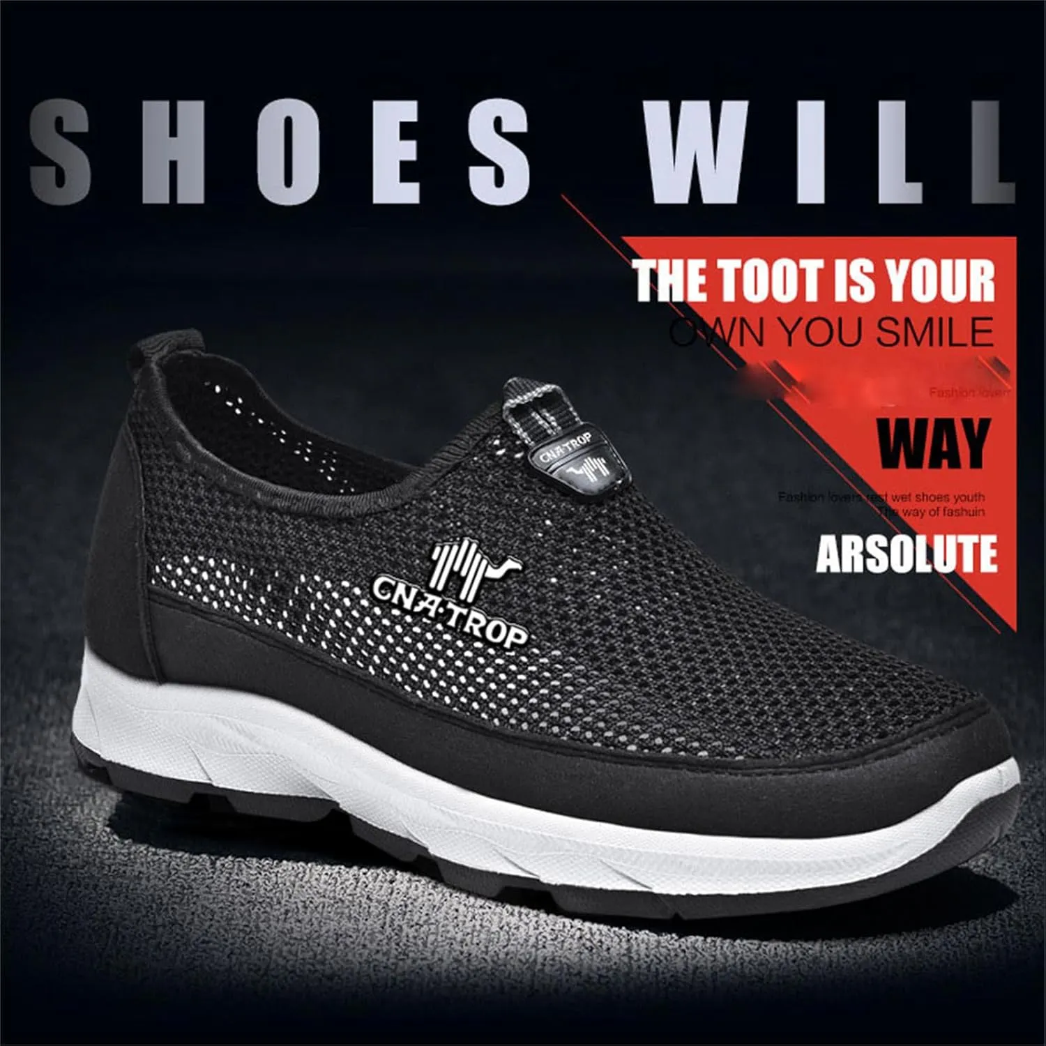 FAIRSOMA Men's Slip-on Breathable Mesh Walking Loafers,Summer Comfortable Non-Slip Loafers Fashion Outdoor Flats Sneakers Lightweight Soft Driving Casual Travel Boat Tennis Shoes