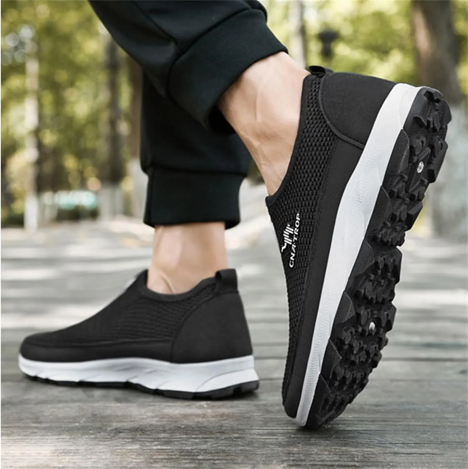 FAIRSOMA Men's Slip-on Breathable Mesh Walking Loafers,Summer Comfortable Non-Slip Loafers Fashion Outdoor Flats Sneakers Lightweight Soft Driving Casual Travel Boat Tennis Shoes