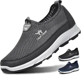 FAIRSOMA Men's Slip-on Breathable Mesh Walking Loafers,Summer Comfortable Non-Slip Loafers Fashion Outdoor Flats Sneakers Lightweight Soft Driving Casual Travel Boat Tennis Shoes