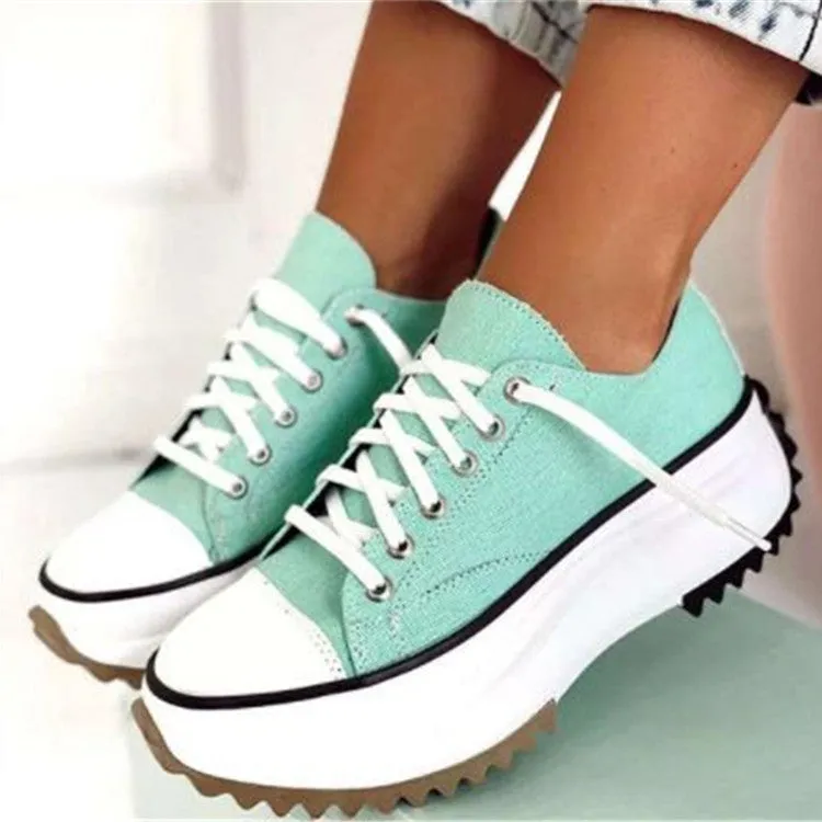 Fashion Women's Low-top Platform Canvas Shoes