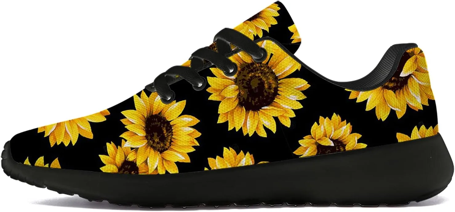 Flower Shoes for Women Men Running Shoes Womens Mens Comfortable Walking Tennis Sneakers Floral Shoes Gifts
