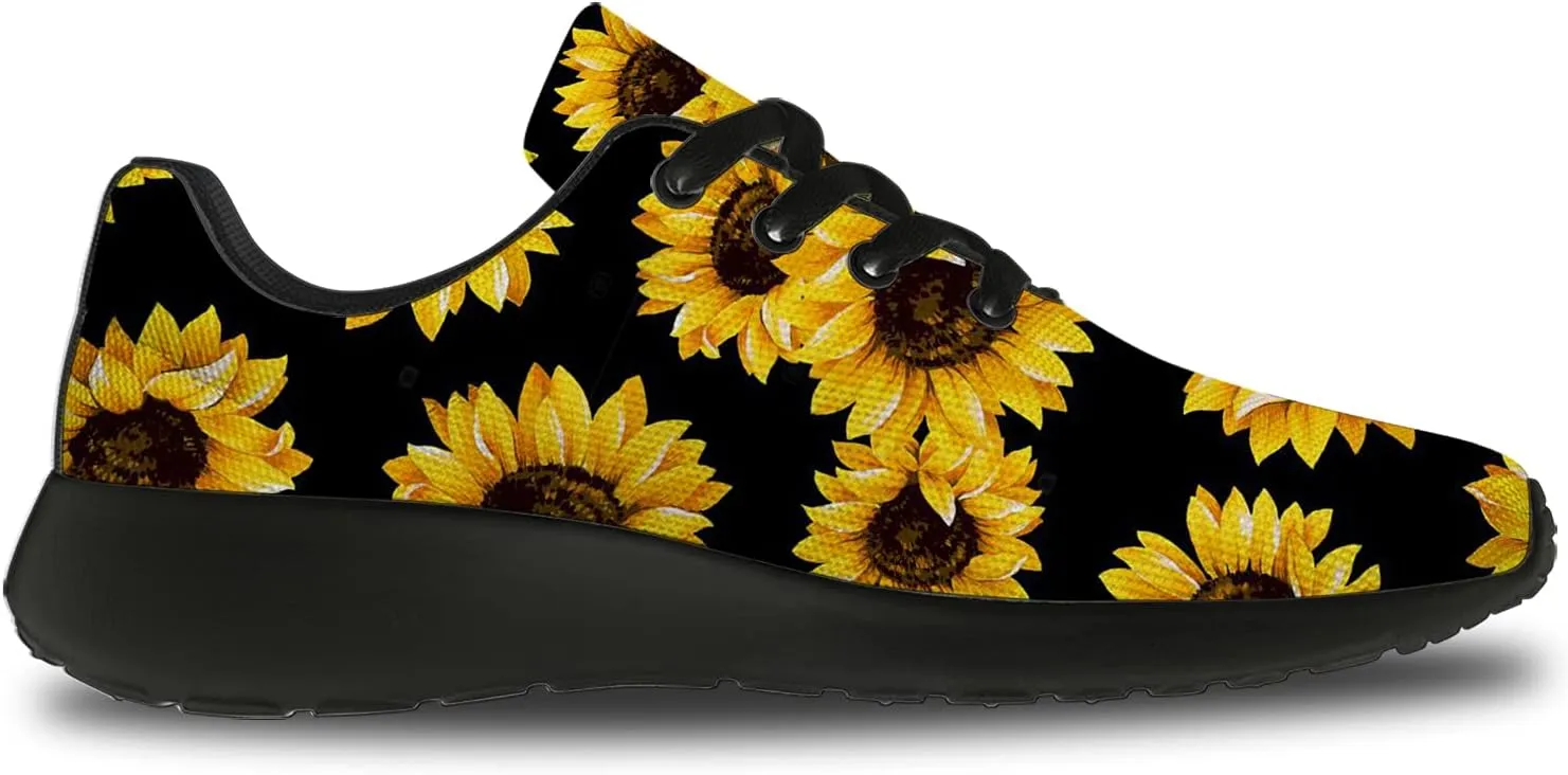 Flower Shoes for Women Men Running Shoes Womens Mens Comfortable Walking Tennis Sneakers Floral Shoes Gifts