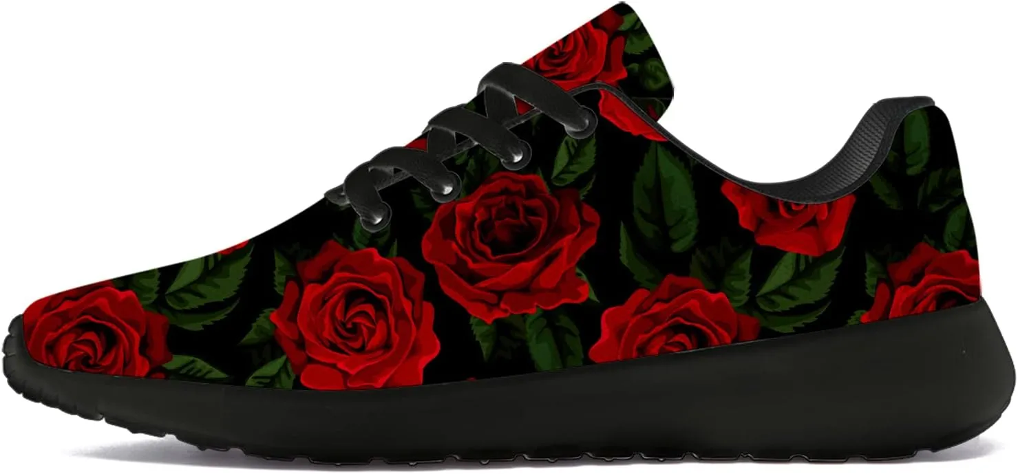 Flower Shoes for Women Men Running Shoes Womens Mens Comfortable Walking Tennis Sneakers Floral Shoes Gifts