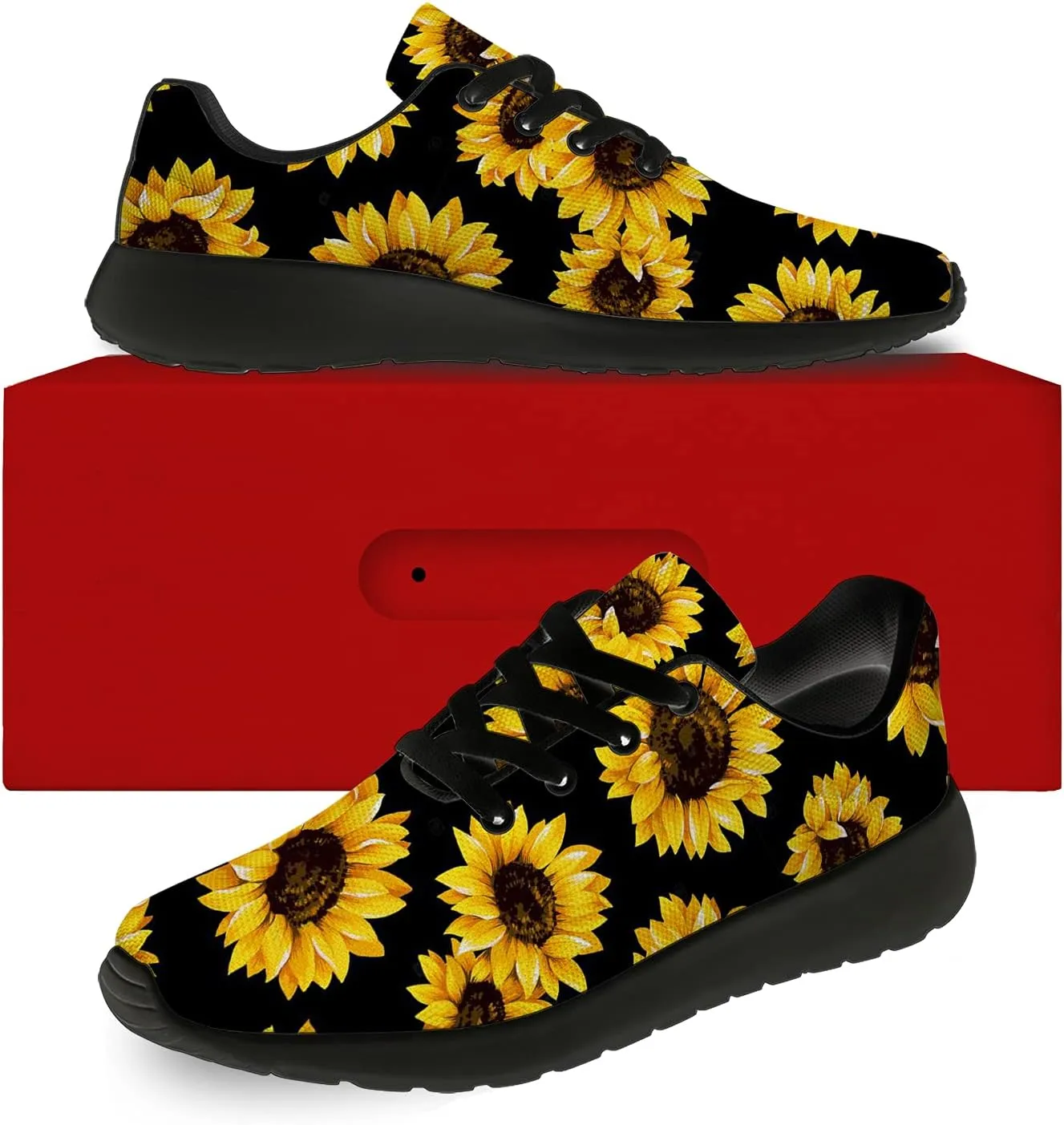 Flower Shoes for Women Men Running Shoes Womens Mens Comfortable Walking Tennis Sneakers Floral Shoes Gifts