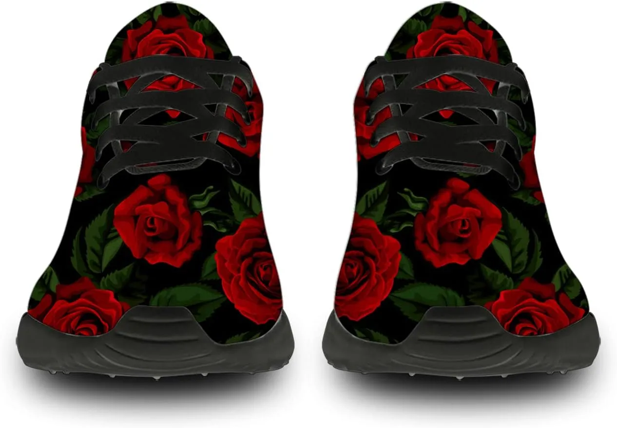 Flower Shoes for Women Men Running Shoes Womens Mens Comfortable Walking Tennis Sneakers Floral Shoes Gifts