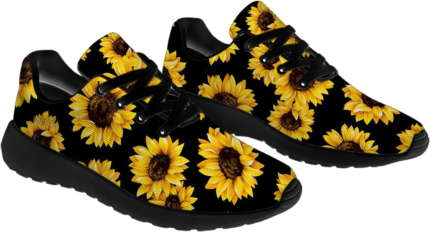 Flower Shoes for Women Men Running Shoes Womens Mens Comfortable Walking Tennis Sneakers Floral Shoes Gifts