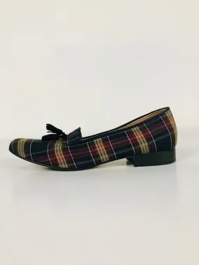 HB Espana Women's Tartan Check Tassel Loafers | 38 UK5 | Multicolour
