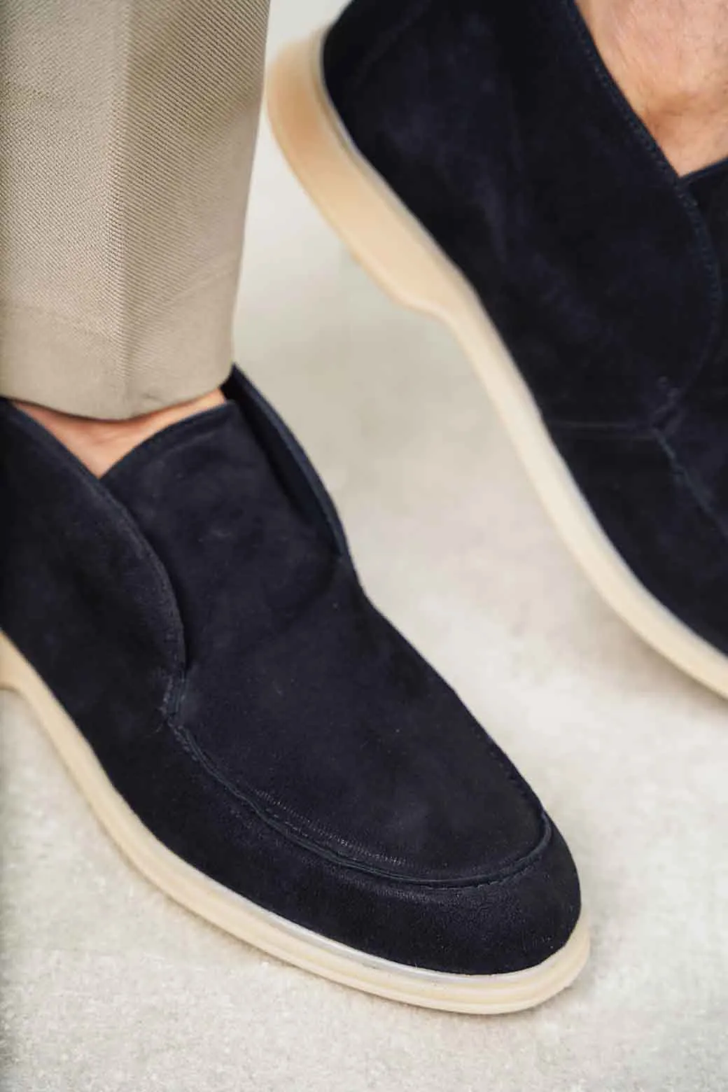 HIGH-TOP LEATHER LOAFERS