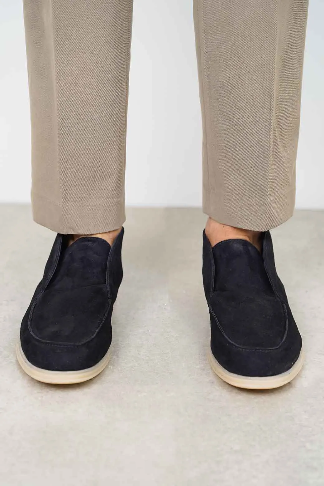 HIGH-TOP LEATHER LOAFERS