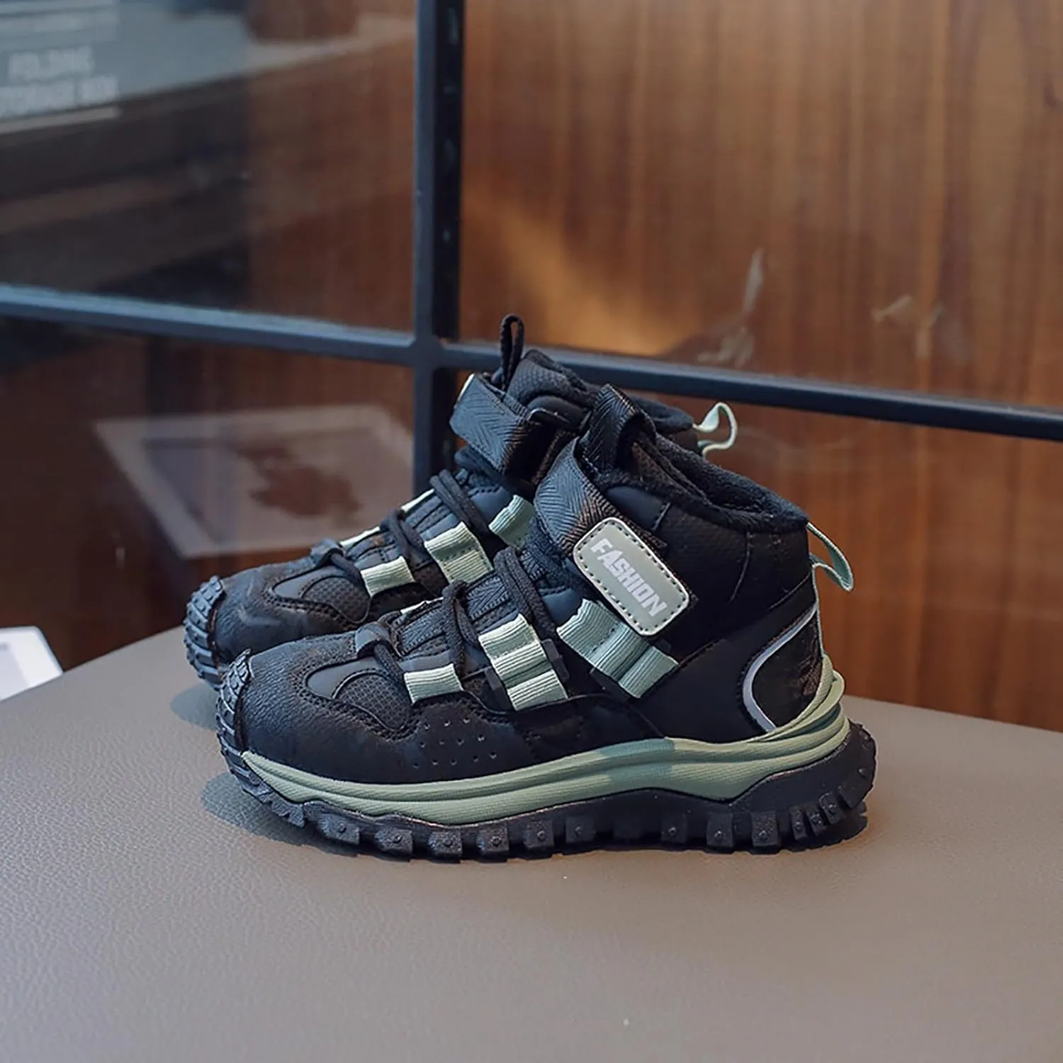 High Top Sneaker Shoes Big Kids Fashion Stylish Athletic Running Sports Shoes Anti Slip Casual Sneakers with Strap