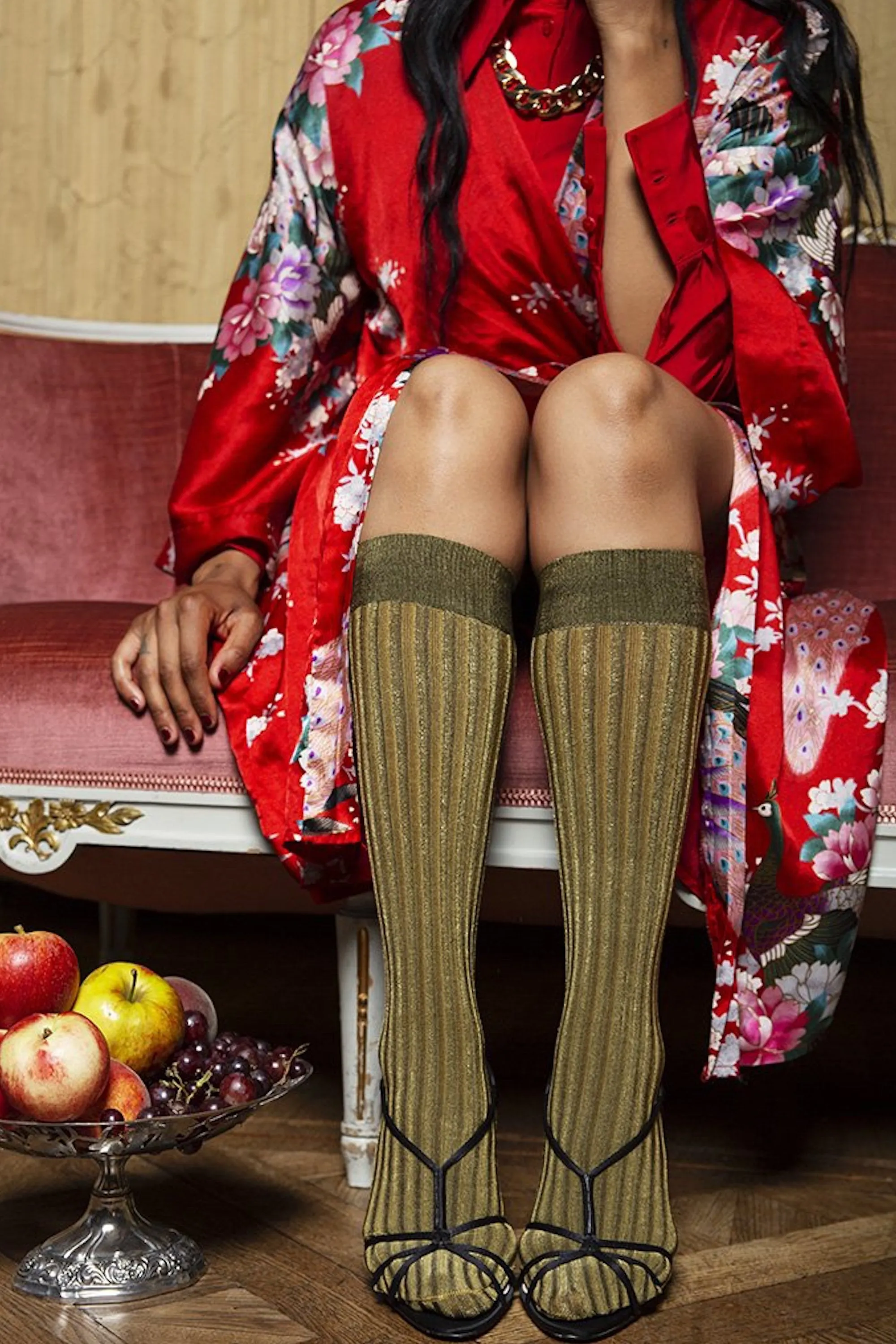 hilda shiny knee-high