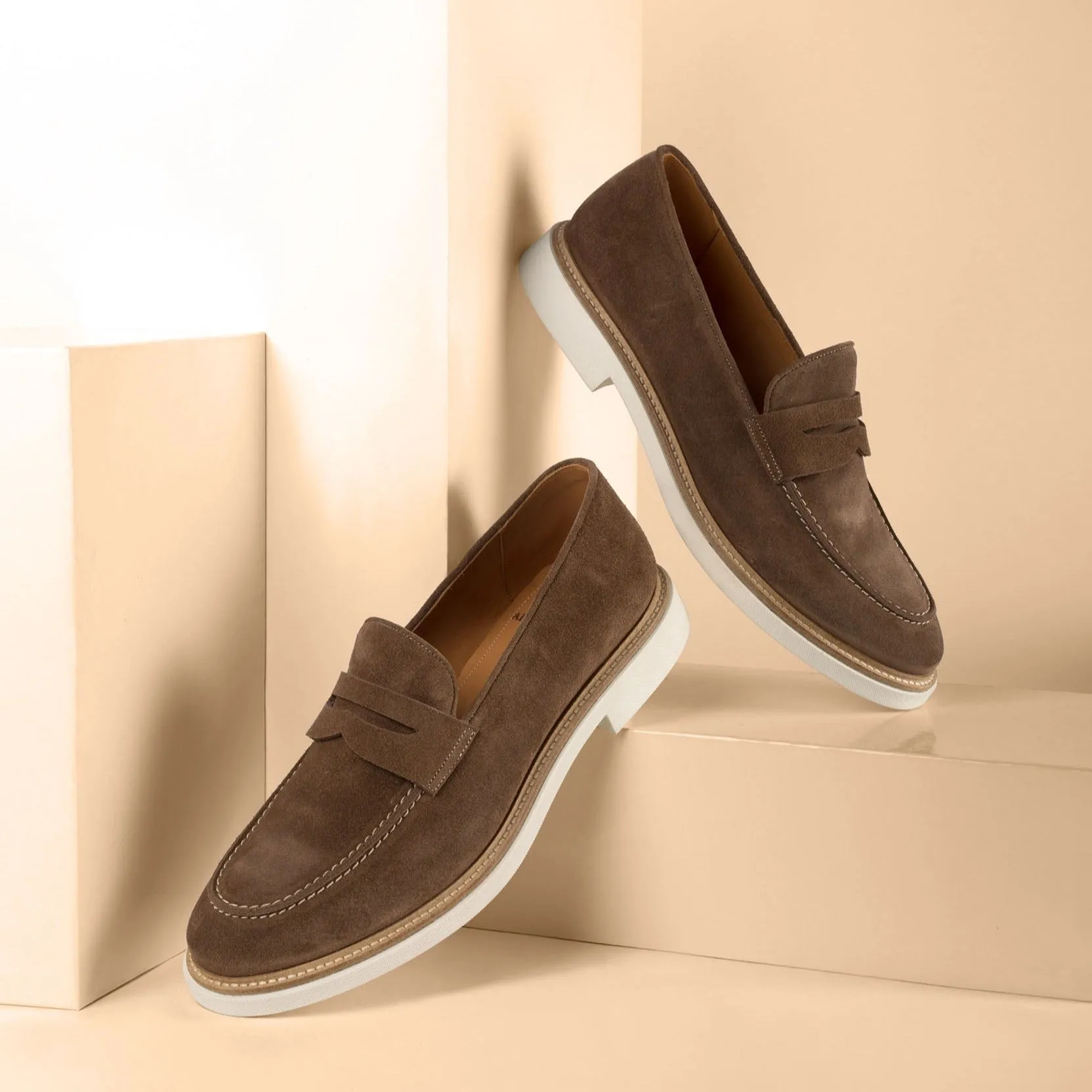 HOMER 89026 - Premium Tobacco-Colored Classic Loafer for Men