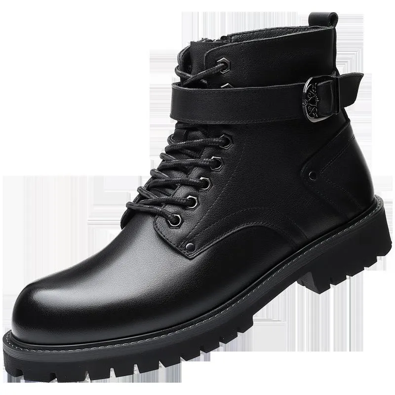 Italian Zipper High Top Martin Boots