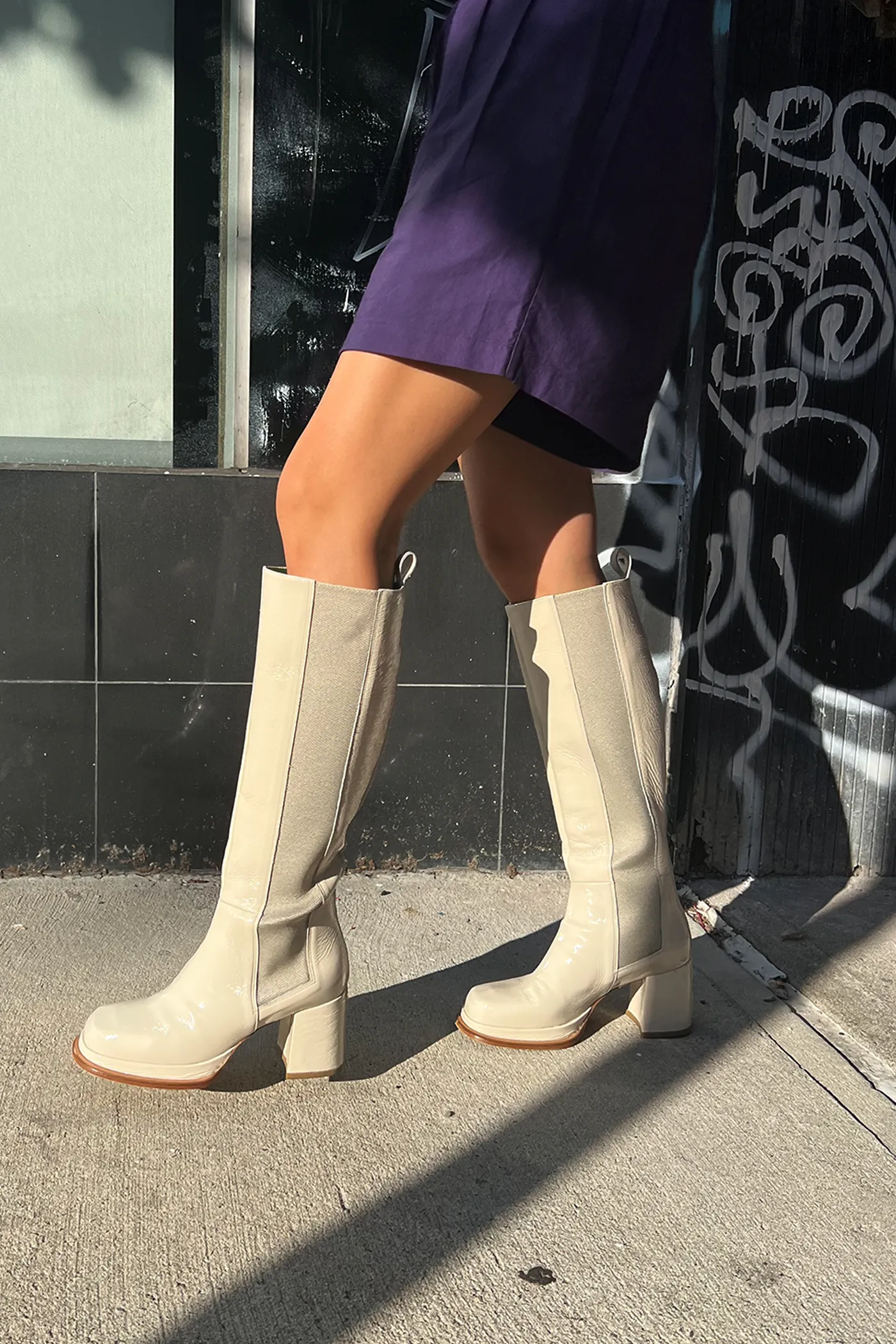 Knee High Boot - Ecru