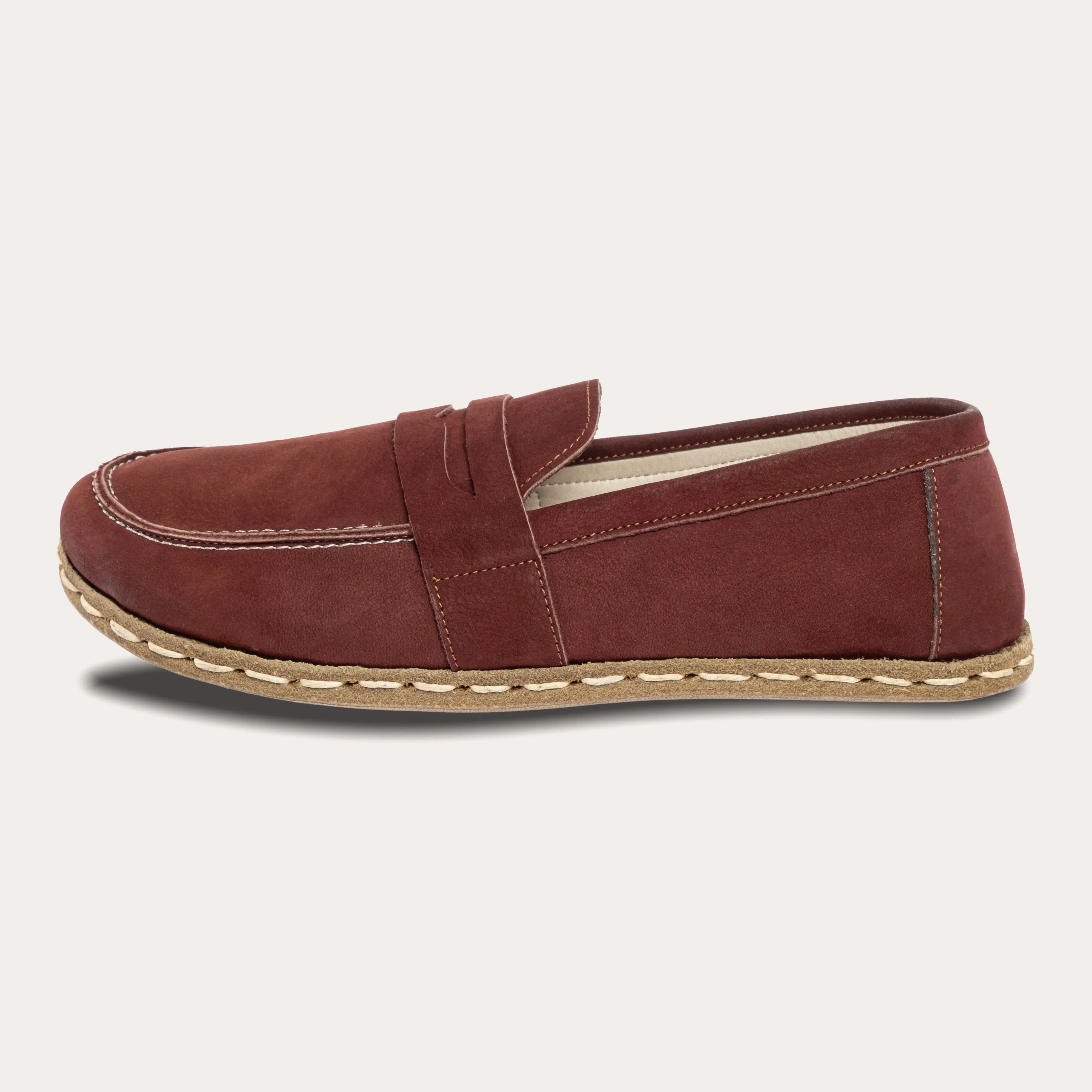 Men's Burgundy Penny Loafers