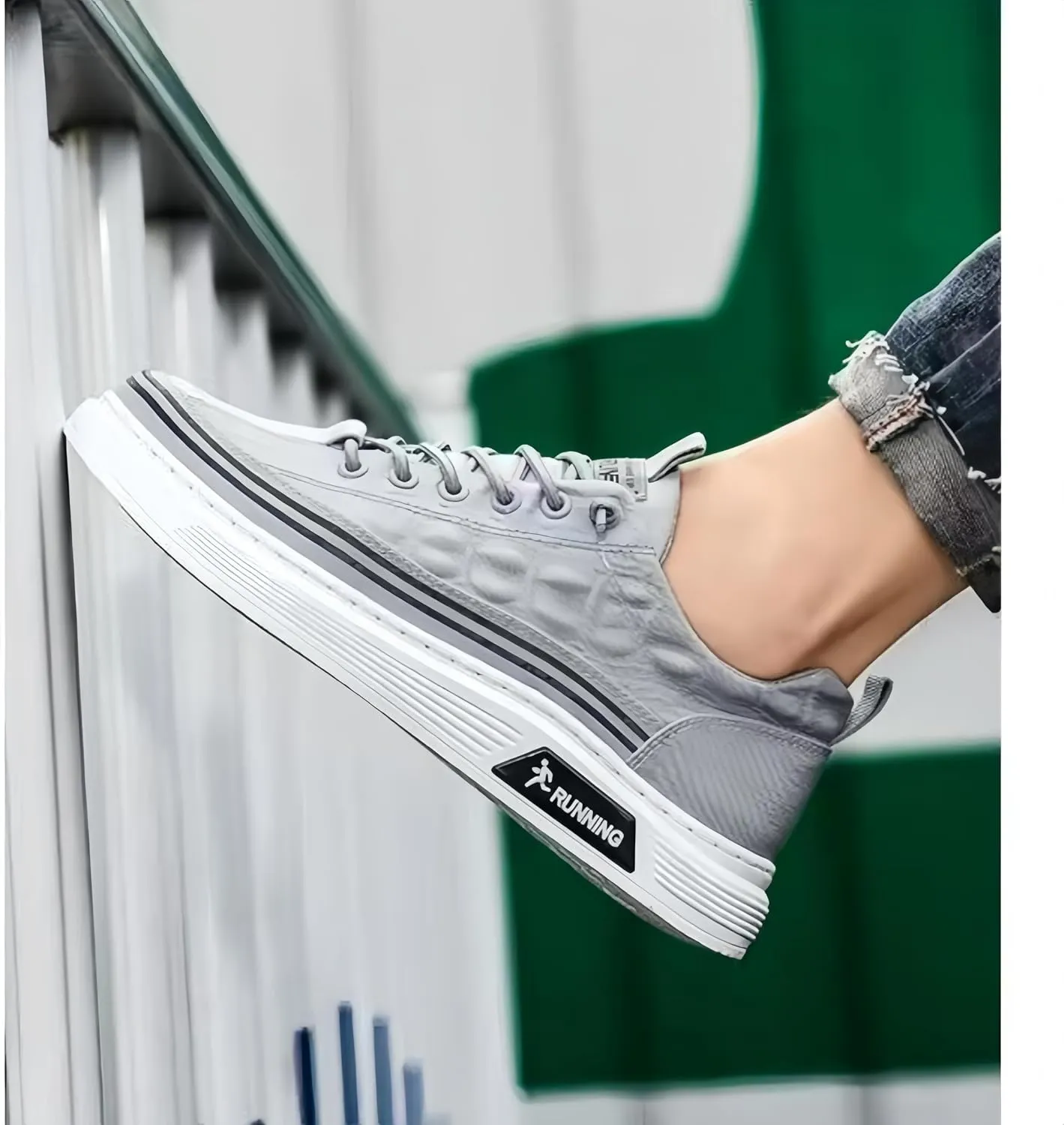 Mens Slip On Walking Shoes Non Slip Running Shoes Workout Shoes Breathable Fashion Sneakers