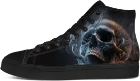 Men's Women's Gothic Skull High Top Sneakers Canvas Shoes Skull Shoes Gifts for Men Women