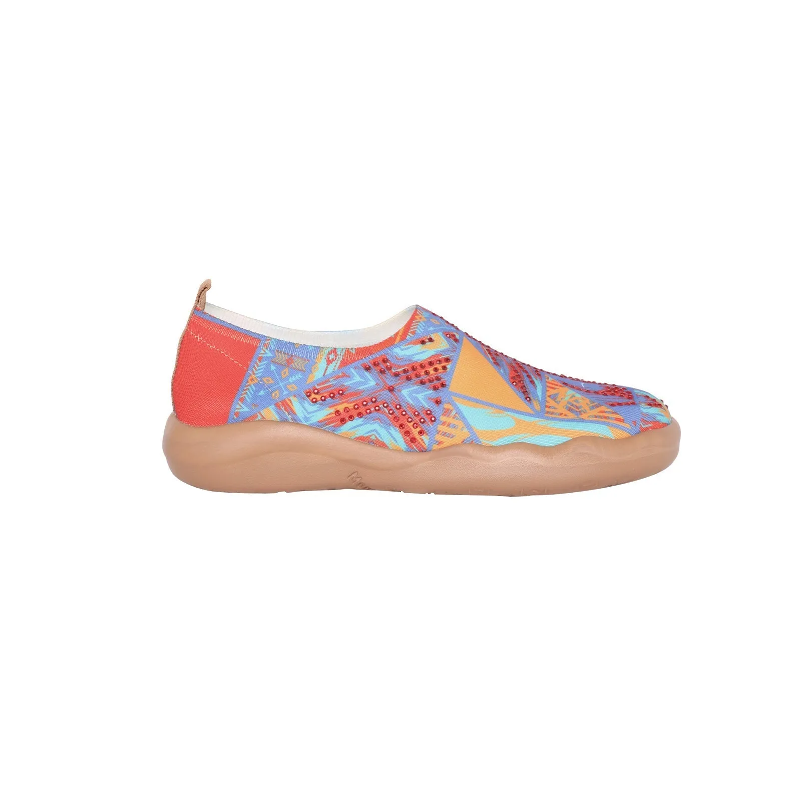 Montana West Rhinestone Aztec Slip On Sneaker