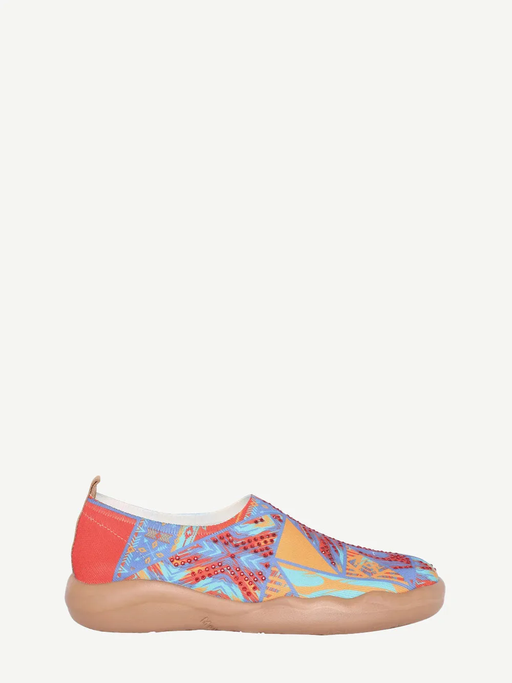 Montana West Rhinestone Aztec Slip On Sneaker