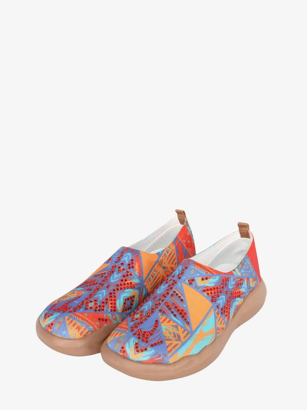 Montana West Rhinestone Aztec Slip On Sneaker