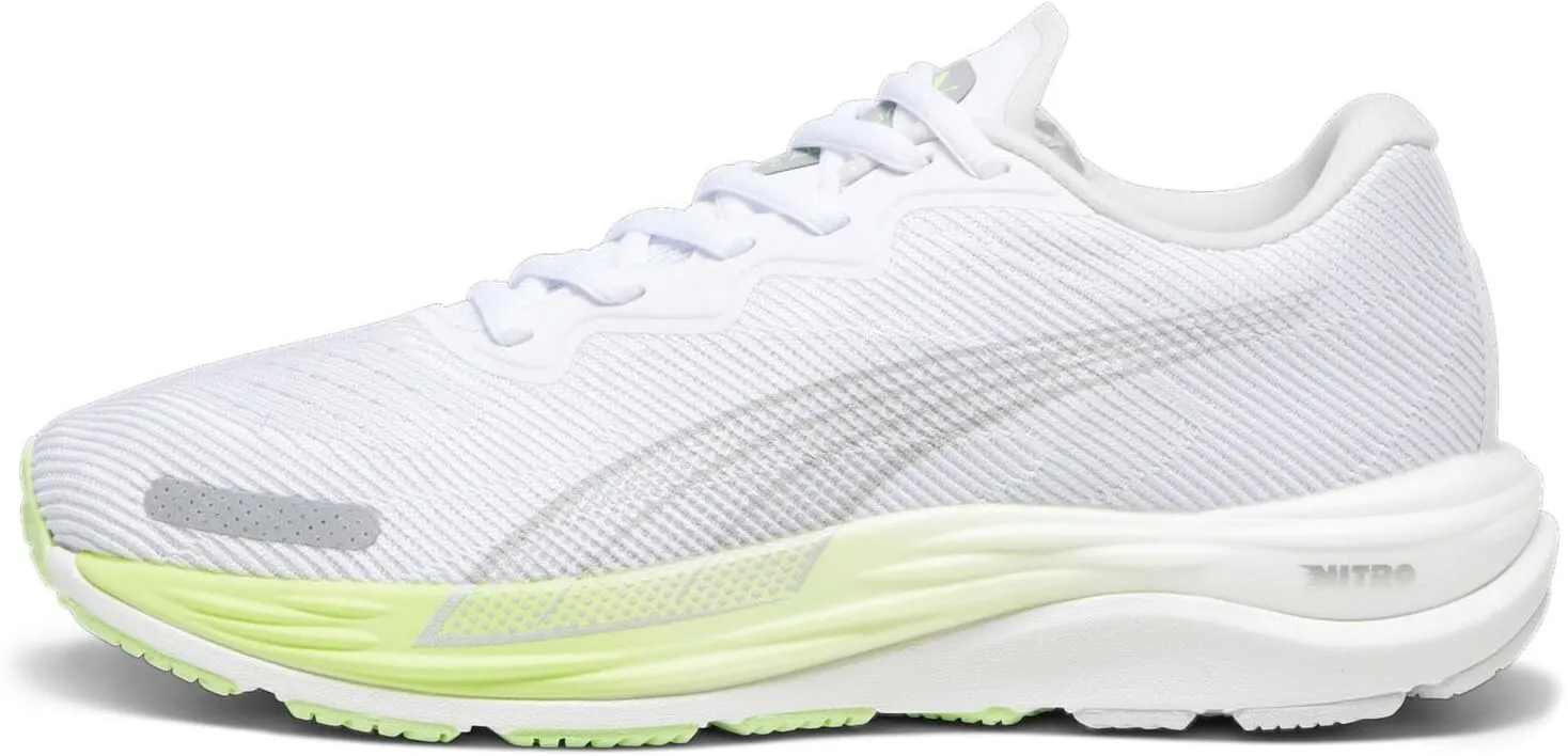 Puma - Womens Velocity Nitro 2 Shoes, Color Puma White/Speed Green, Size: 8.5 M US