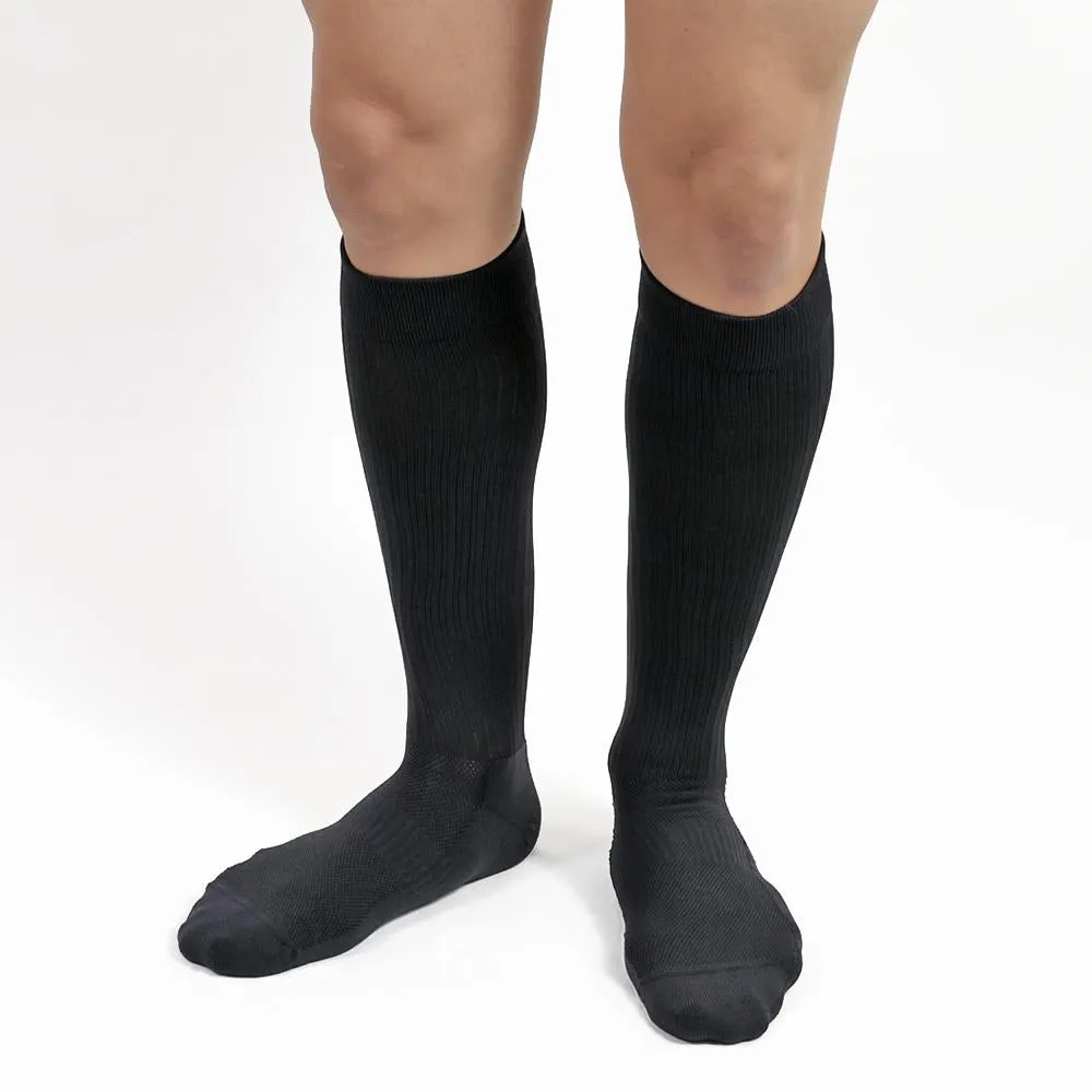Salvere Recovery Wear, Knee High Unisex Cushion Sole Socks, Closed Toe, 20-30 mmHg