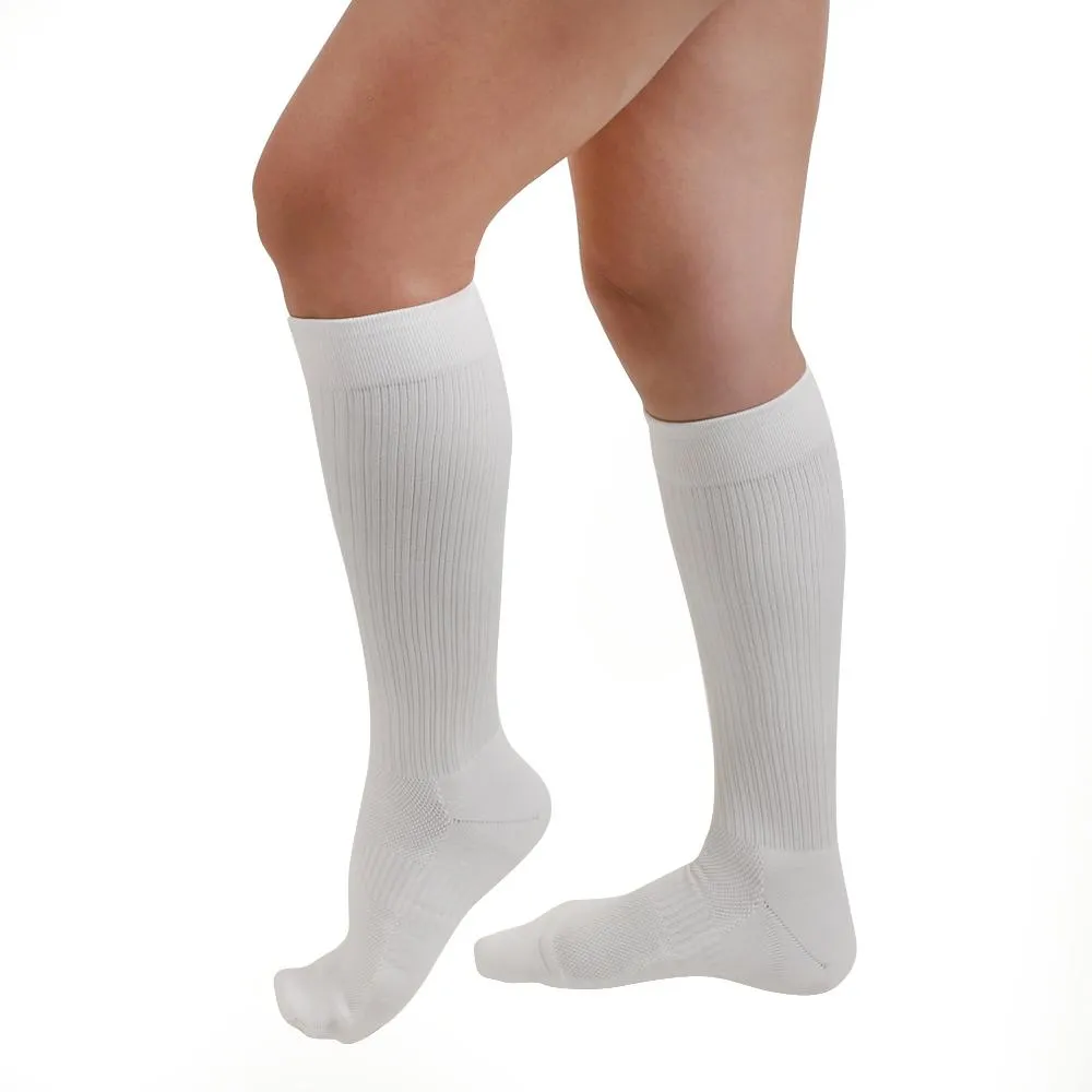 Salvere Recovery Wear, Knee High Unisex Cushion Sole Socks, Closed Toe, 20-30 mmHg