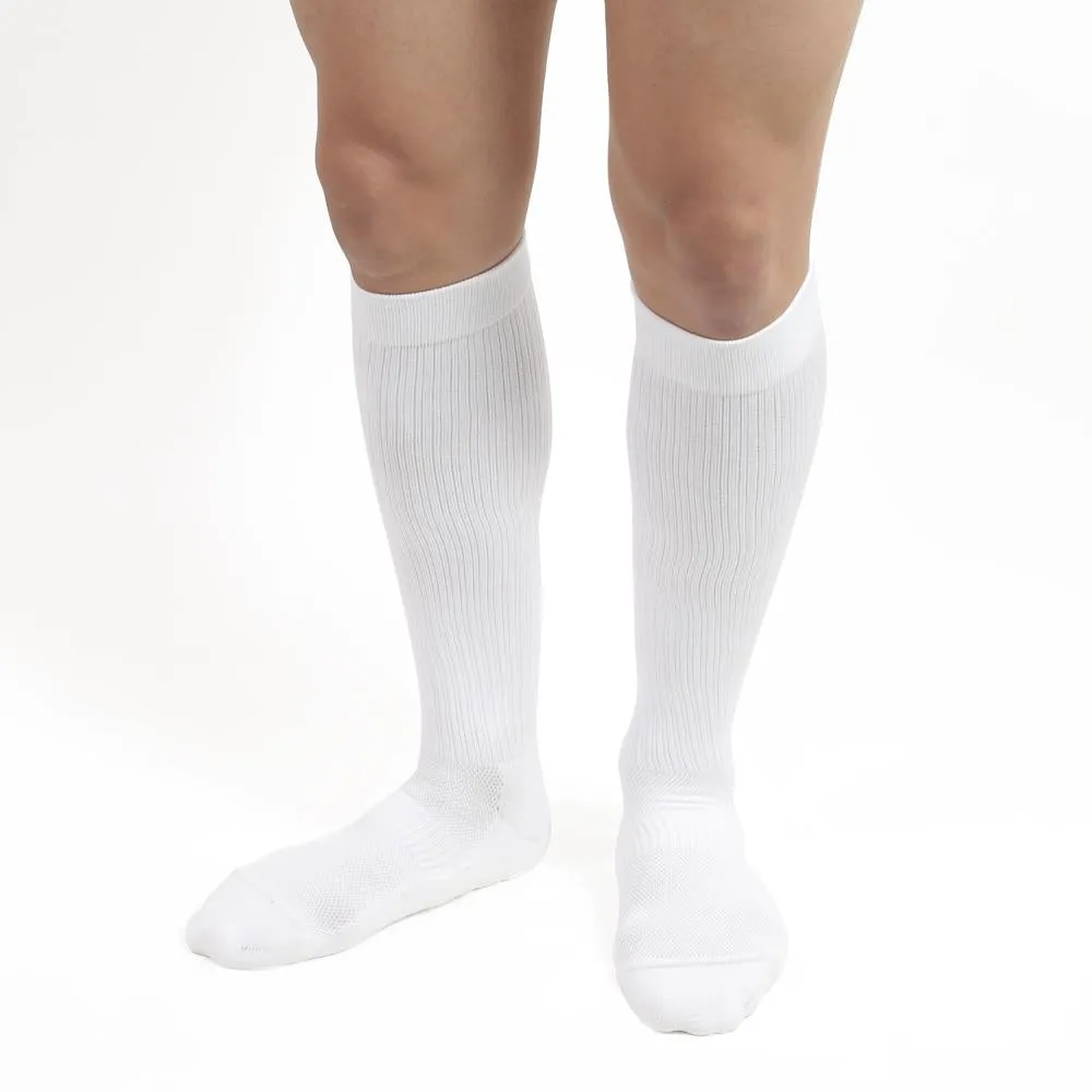 Salvere Recovery Wear, Knee High Unisex Cushion Sole Socks, Closed Toe, 20-30 mmHg
