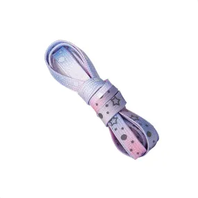 Santimon Flat Colorful Shoelaces for Sneakers, Art Printed Pattern, Glow in the Dark, 31 to 71 inches, 2 Pairs