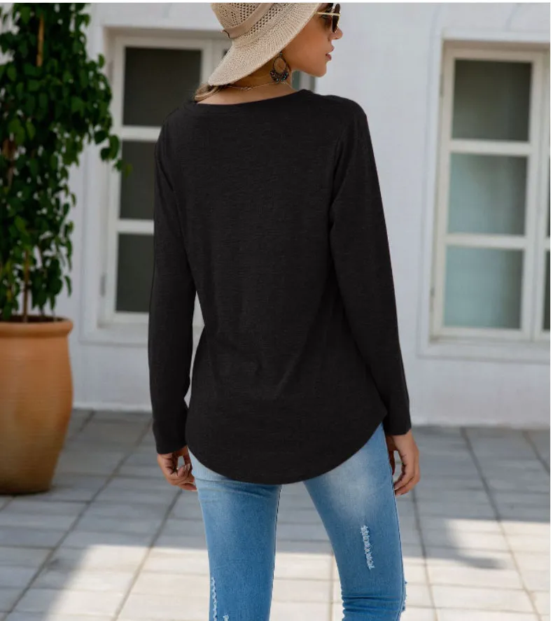 Solid Color Patch Pocket Shirt