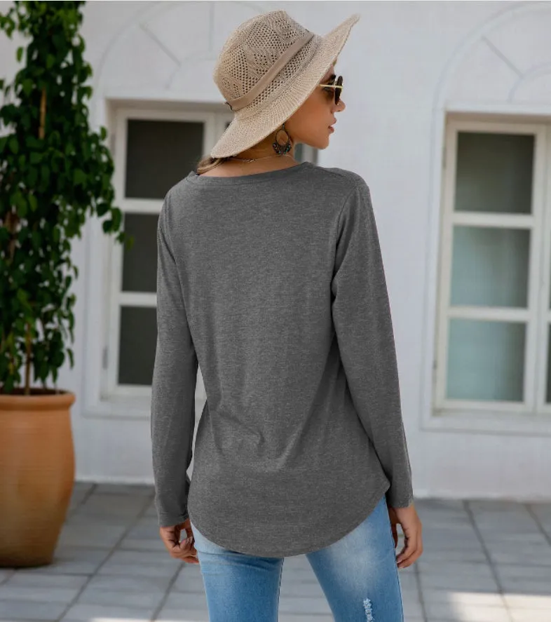 Solid Color Patch Pocket Shirt