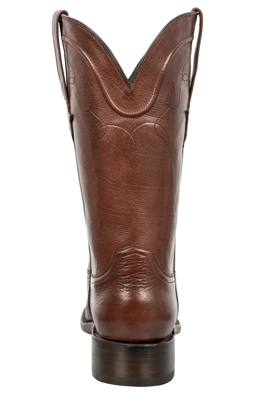 Stallion Buffalo Calf Roper Boots - Whiskey