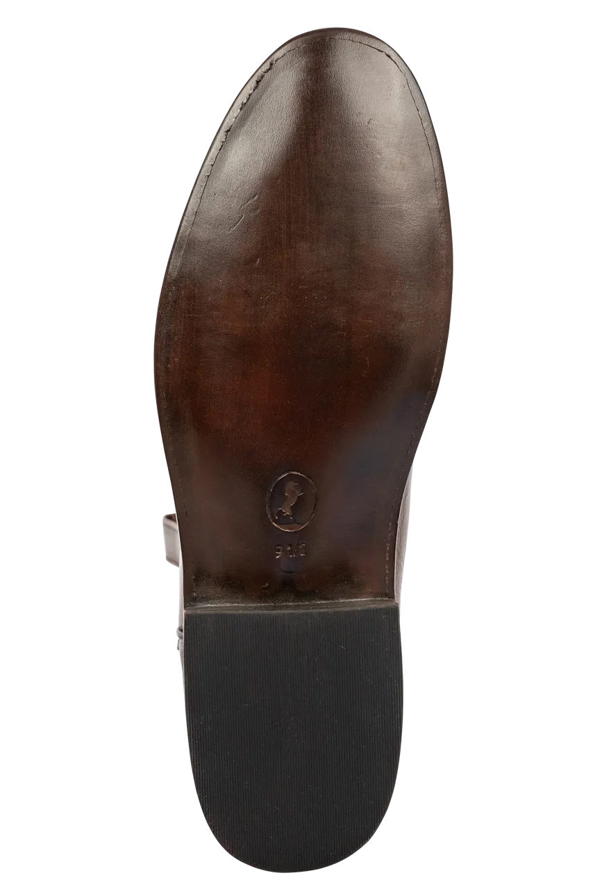 Stallion Buffalo Calf Roper Boots - Whiskey