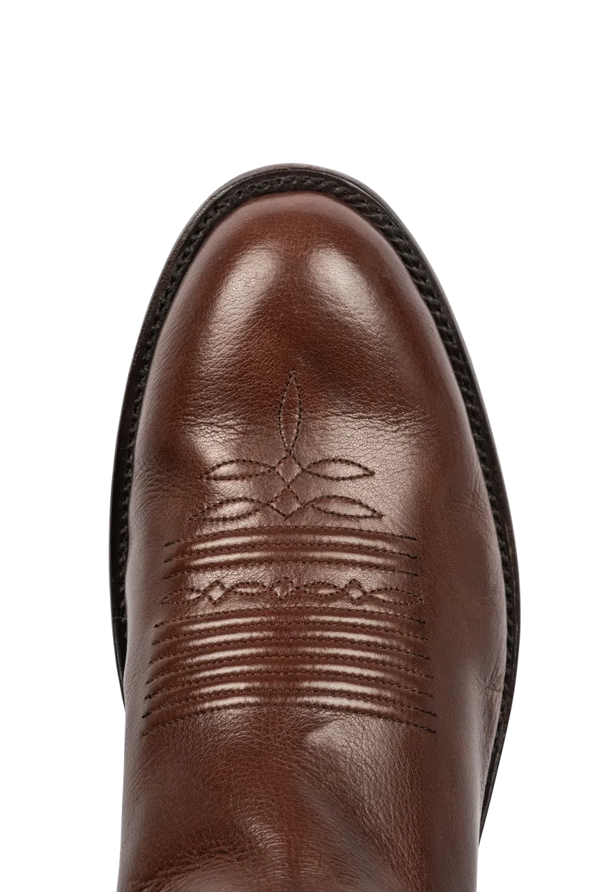 Stallion Buffalo Calf Roper Boots - Whiskey