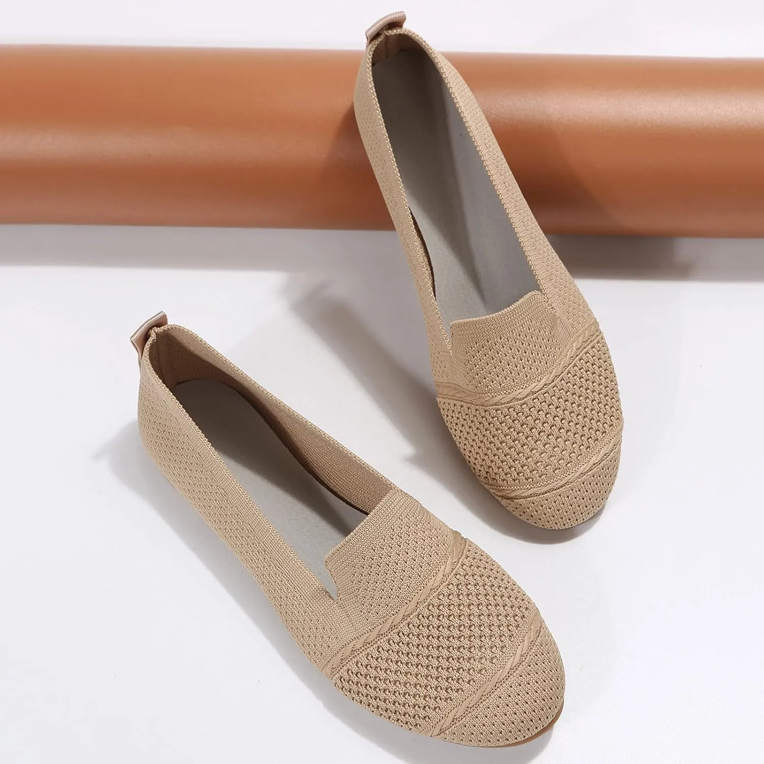 Women's Flats Walking Shoes Breathable Dress Ballet Flat Shoes Comfort Mesh Round Toe Classical Shoes for Work