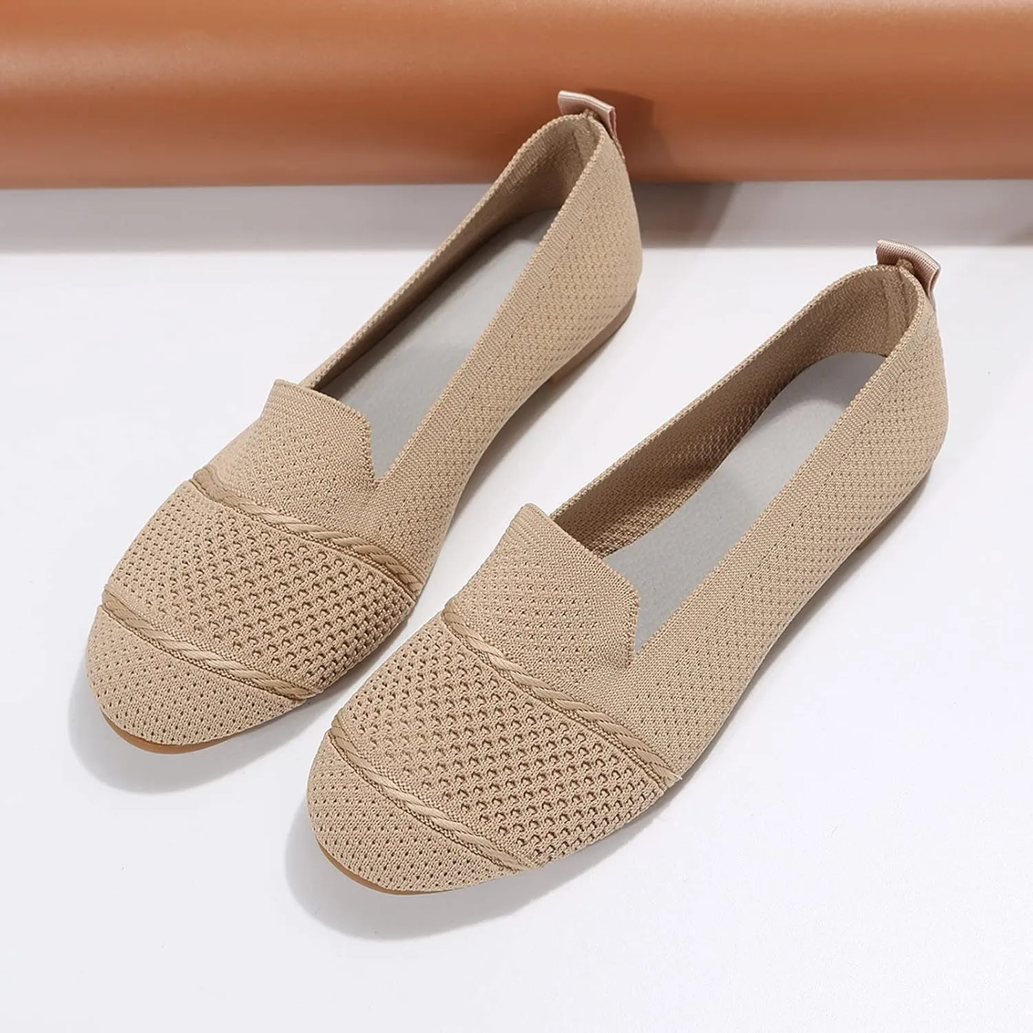 Women's Flats Walking Shoes Breathable Dress Ballet Flat Shoes Comfort Mesh Round Toe Classical Shoes for Work